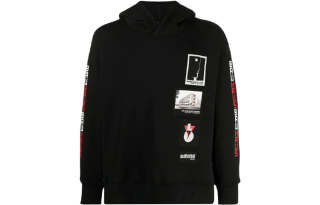 Neil Barrett Sweatshirts Men's Black Hooded Moderate Regular