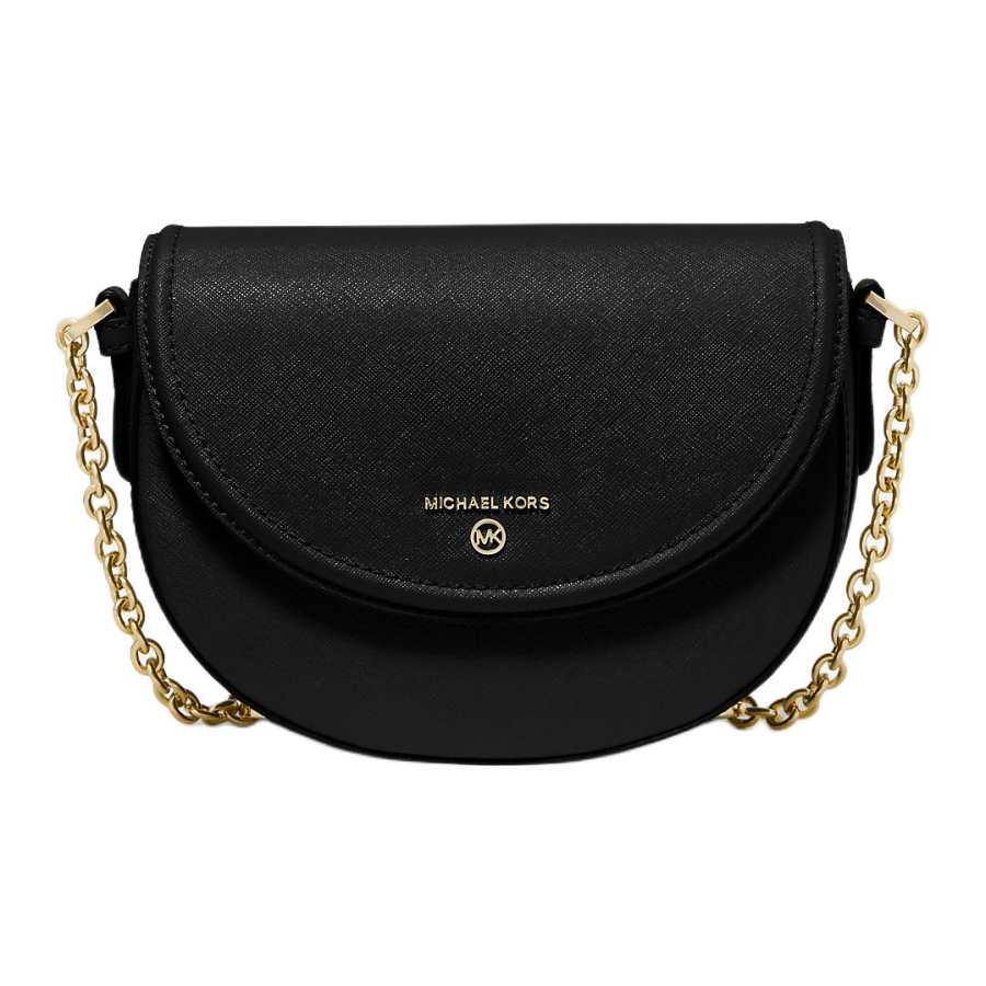 MICHAEL KORS Jet Set Charm Saffiano Leather Crossbody Bag, Shoulder Bag Women's Black