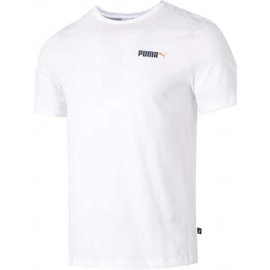 PUMA T Shirts Men's White Crew Neck Moderate