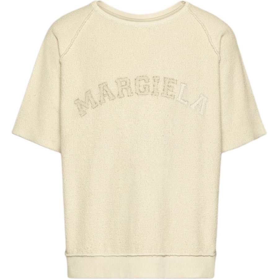 Maison Margiela Logo Embroidered Round Neck T Shirt