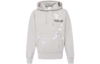 Helmut Lang logo drawstring hoodie