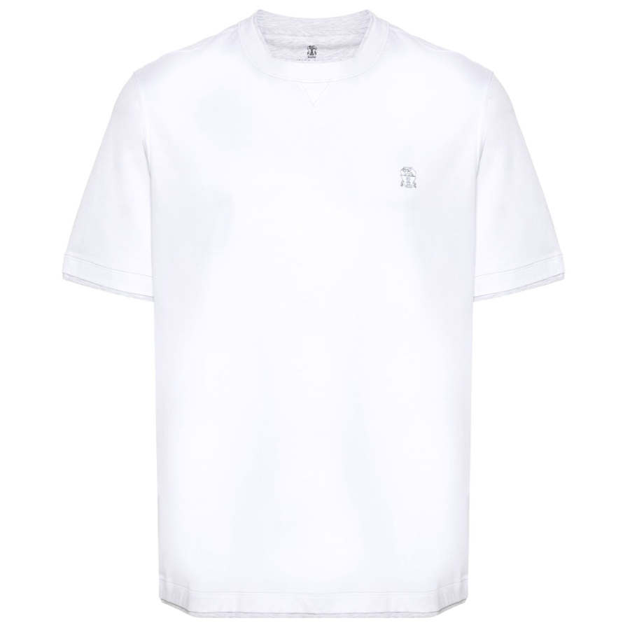 Brunello Cucinelli Logo Embroidered Layered T Shirt