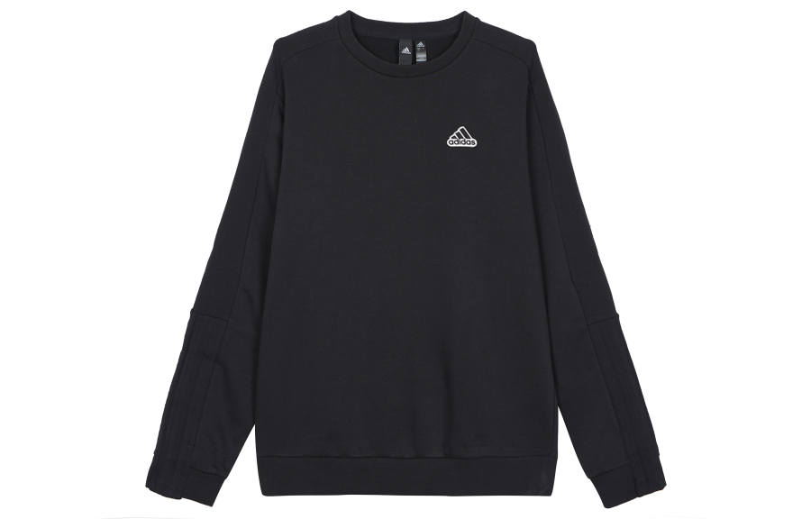 Adidas Adidas Sweatshirts Men's Black Crew Neck Thickened Other