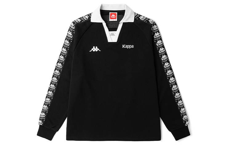 Kappa Sweatshirts Unisex Black 990 V Neck Moderate Regular