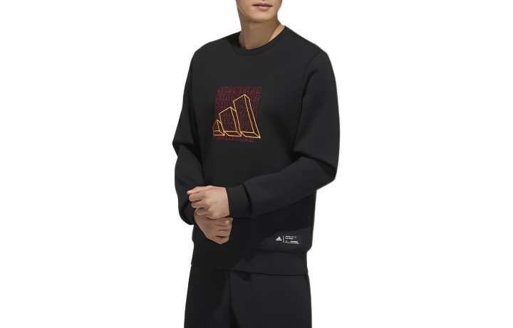 Adidas Adidas Sweatshirts Unisex Black Crew Neck Moderate Regular