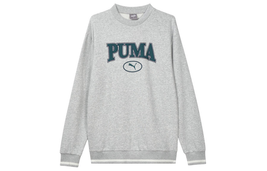 PUMA Sweatshirts Men's Gray Crew Neck Moderate Other