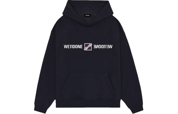 WE11DONE WE11DONE Patched Mirror Logo Hoodie
