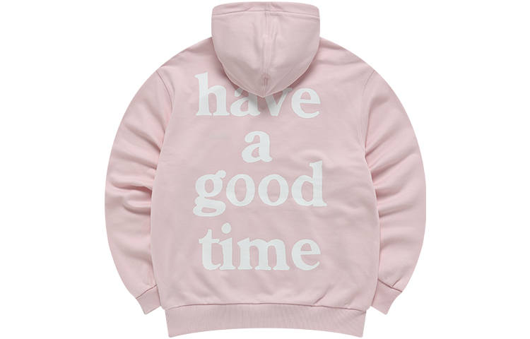 FILA Have A Good Time Collection Sweatshirts Unisex Shy Bride Pink Hooded Non Detachable Moderate