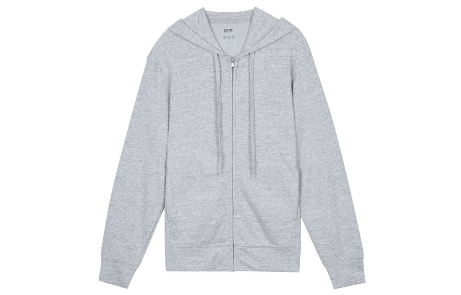 UNIQLO Sweatshirts Men's Gray Hooded Non Detachable Moderate Other
