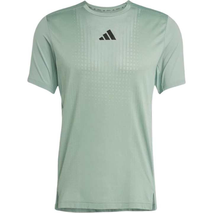 Adidas Adidas AirchillClimacool T Shirt Men's Silver Green/Wonder Silver