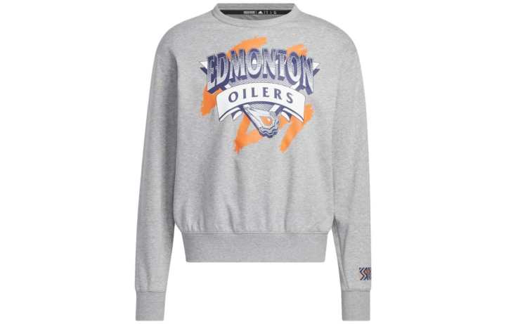 Adidas Adidas Sweatshirts Men's Gray Crew Neck Moderate Regular