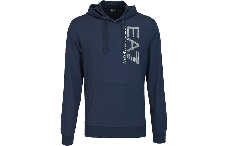EMPORIO ARMANI Sweatshirts Men's Navy Blue Hooded Moderate Regular