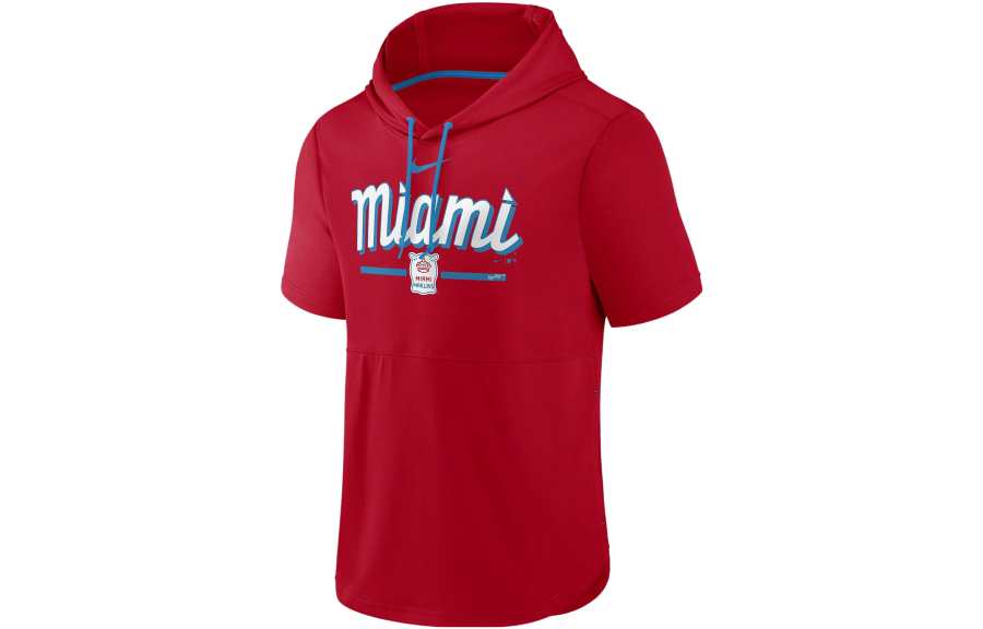 Nike Nike Cincinnati s Arched Wordmark Men's Nike Dri-FIT Mlb Hooded T-Shirt