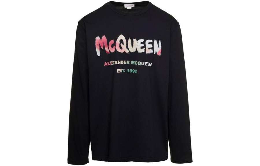 Alexander McQueen Alexander McQueen Graffiti Logo Printed Long Sleeved Sweatshirt