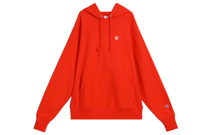 Champion Sweatshirts Unisex Red Hooded Moderate Regular