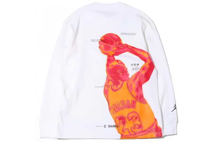 Jordan Jordan T Shirts Men's White Crew Neck Moderate Straight Fit