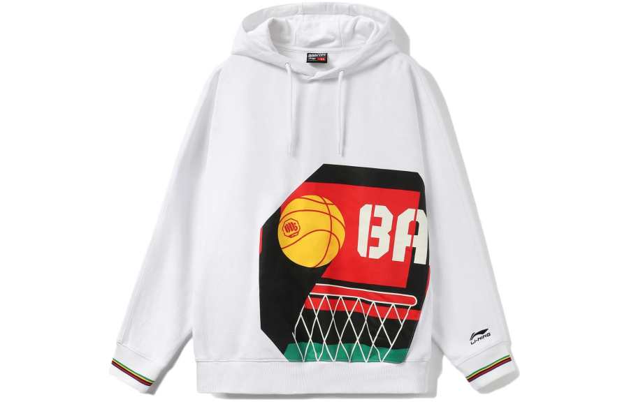 Li-Ning Li Ning Sports Basketball Collection Sweatshirt Men's Standard White