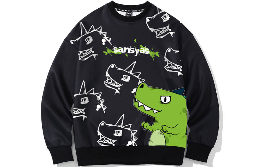 SANSYAS Sweatshirts Unisex Crew Neck Moderate