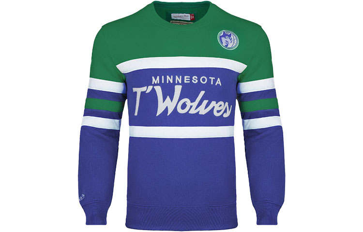 Mitchell Ness Mitchell Ness Sweatshirts Men's Turquoise Crew Neck Moderate Regular