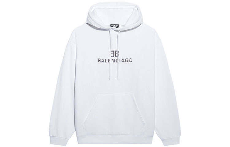 Balenciaga Mens Bb Pixel Medium Fit Hoodie