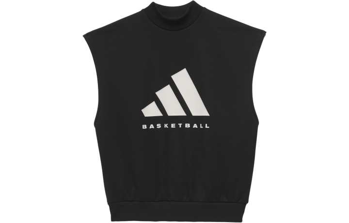 Adidas Adidas Chapter 03 Brand Logo Print Fleece Lined Sweatshirt Unisex Black