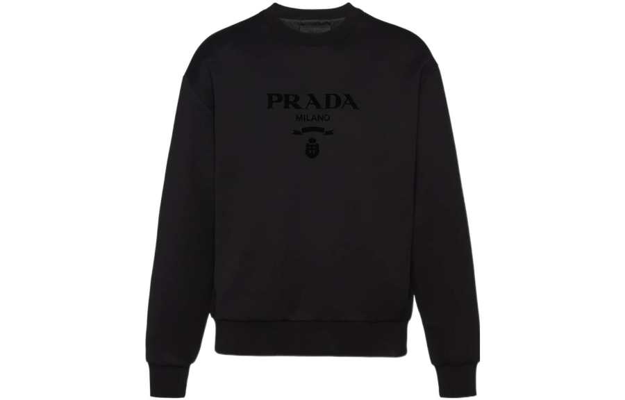 PRADA PRADA Chenille Logo Crewneck Sweatshirt