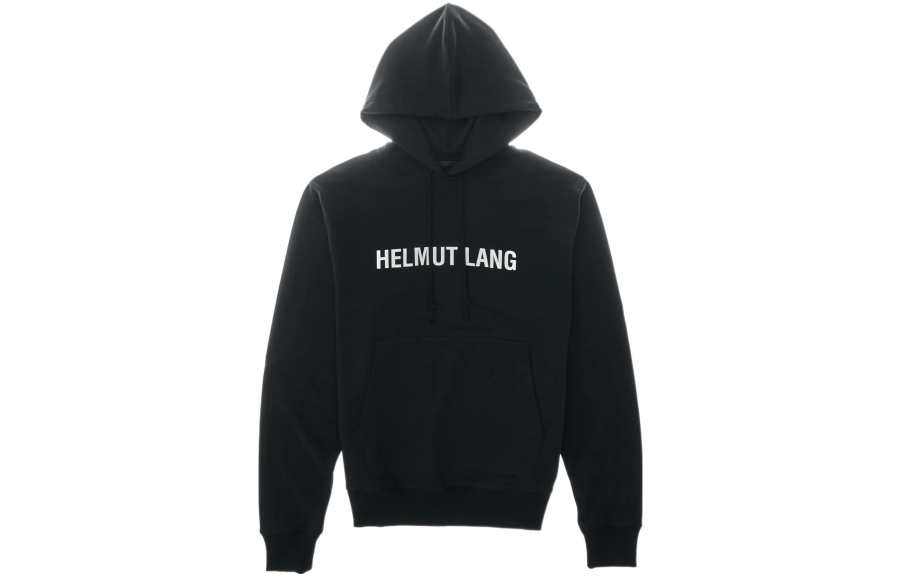 Helmut Lang Helmut Lang Logo Printed Drawstring Hoodie