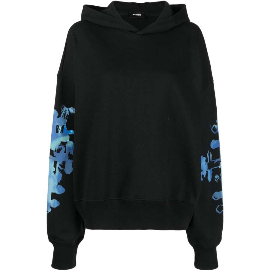 WE11DONE Sweatshirts Men's Black Hooded Moderate Other