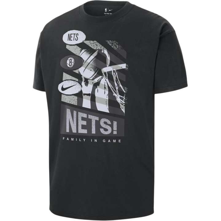 Nike Nike x NBA Brooklyn Nets Courtside T Shirt Men's Black