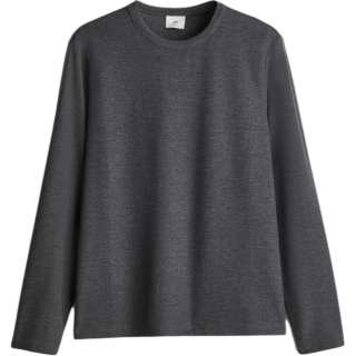 H&M T Shirts Men's Dark Gray Crew Neck Moderate Straight Fit