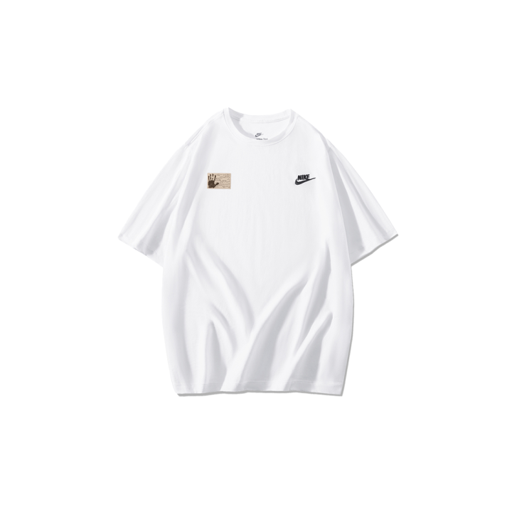 Nike Nike T Shirts Men's White Crew Neck Moderate Straight Fit