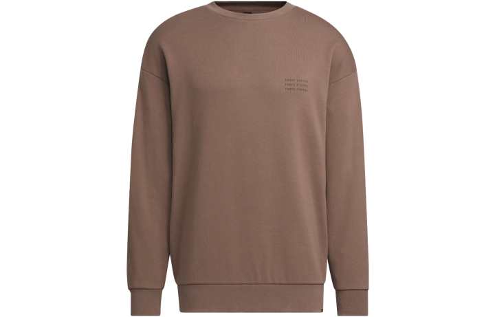 Adidas Adidas Sweatshirts Men's Stratum Dark Earthy Brown Crew Neck Moderate Regular