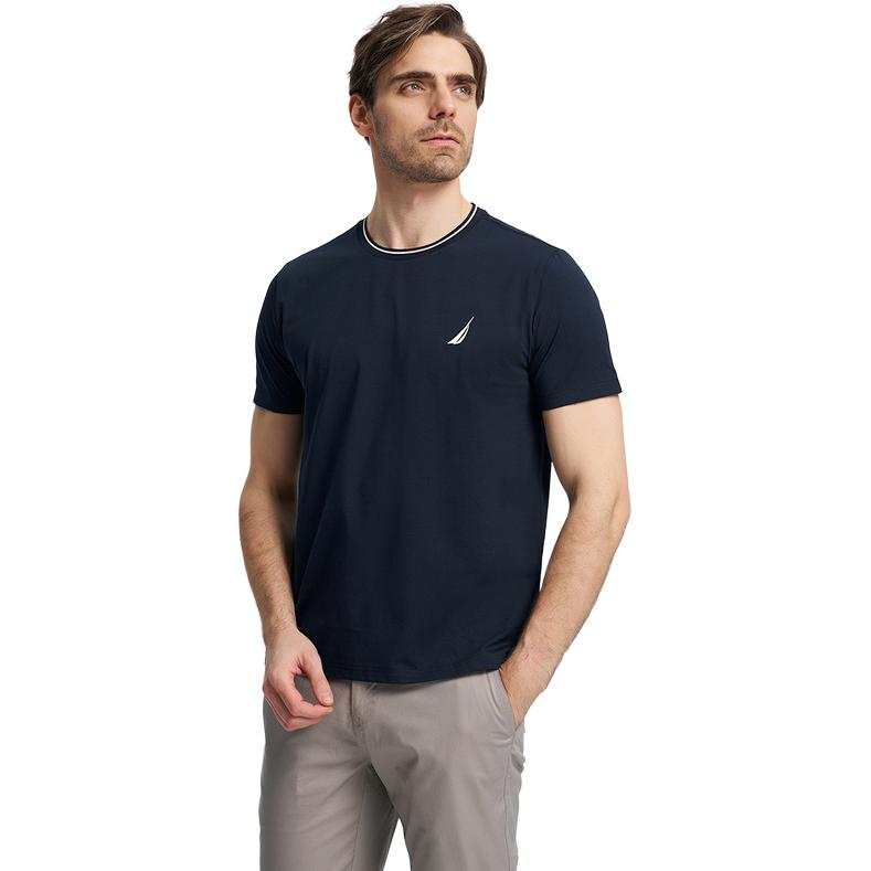 NAUTICA T Shirts Men's Crew Neck Moderate Straight Fit