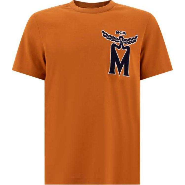 MCM Mcm Logo Embroidered Crewneck T-Shirt