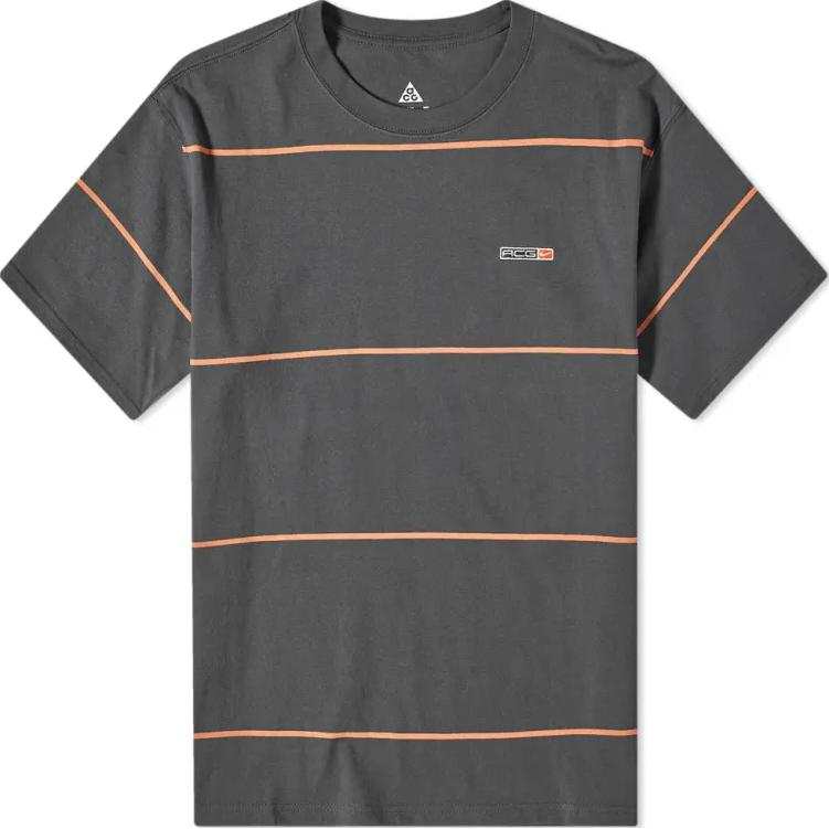 Nike Nike ACG T Shirts Men's Gray Crew Neck Moderate Straight Fit