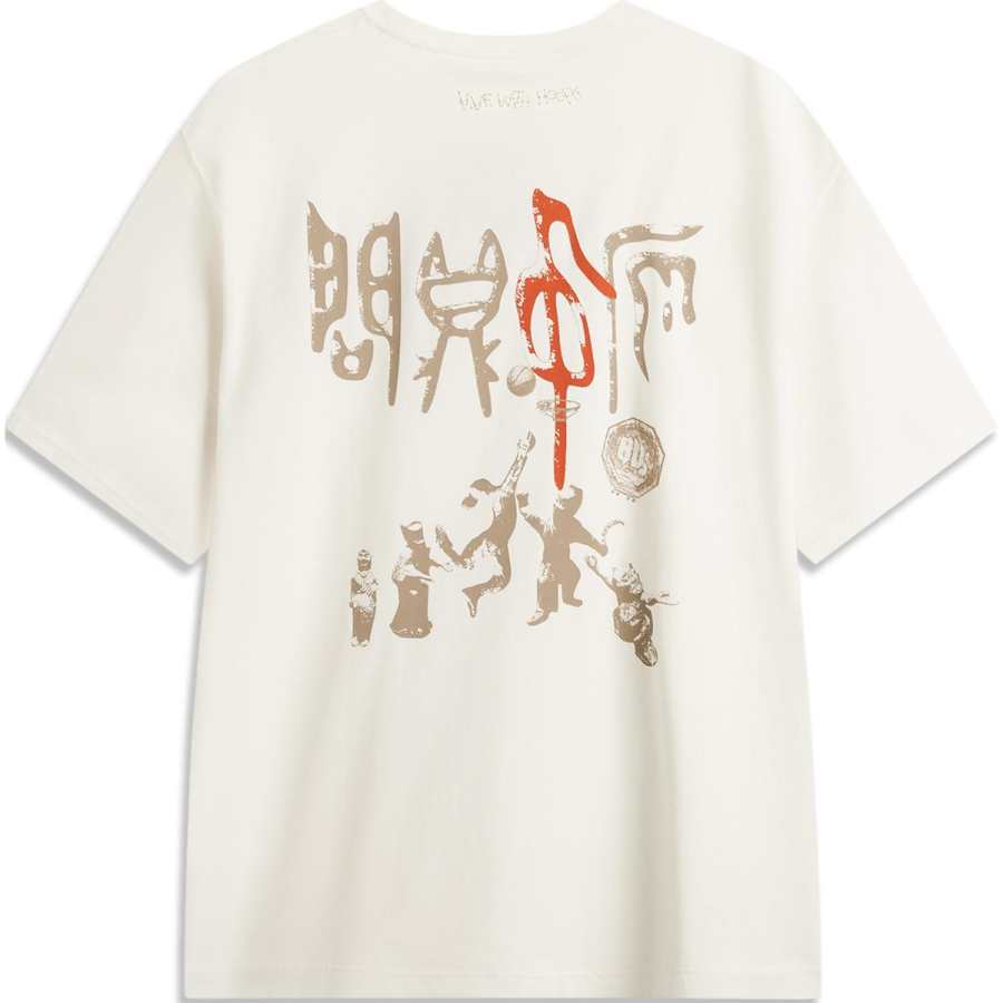 Li-Ning Li Ning Badfive T Shirt Men's Ecru