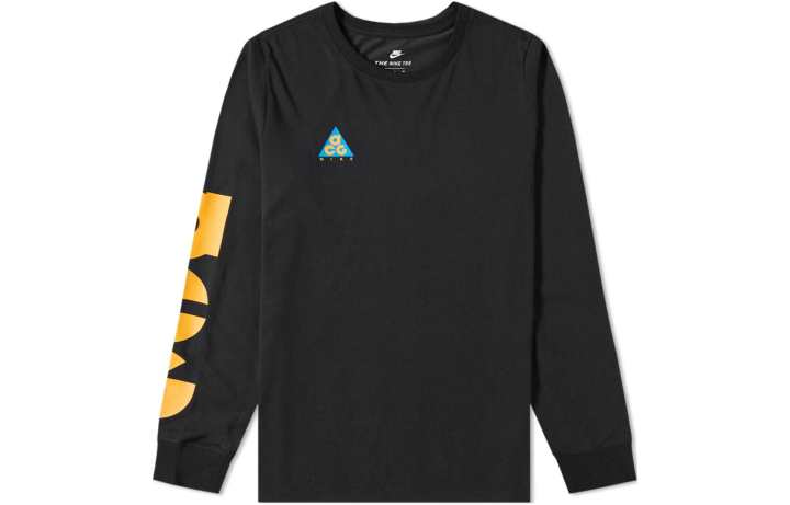 Nike Nike ACG T Shirts Men's Black Crew Neck Moderate Straight Fit