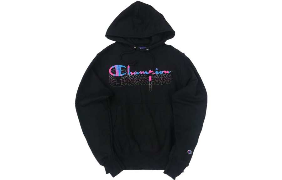 Champion Champion Dazzling Grass Script Letter Print Fleece Lined Hooded Pullover Sweatshirt US Version Unisex