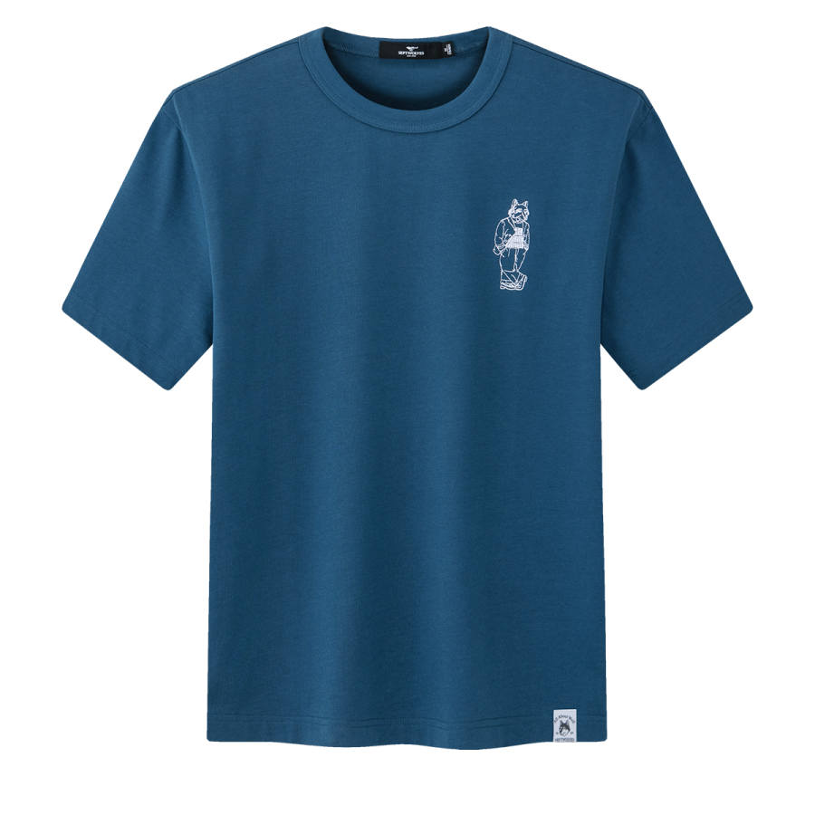 SEPTWOLVES T Shirts Men's Crew Neck Moderate Heavyweight