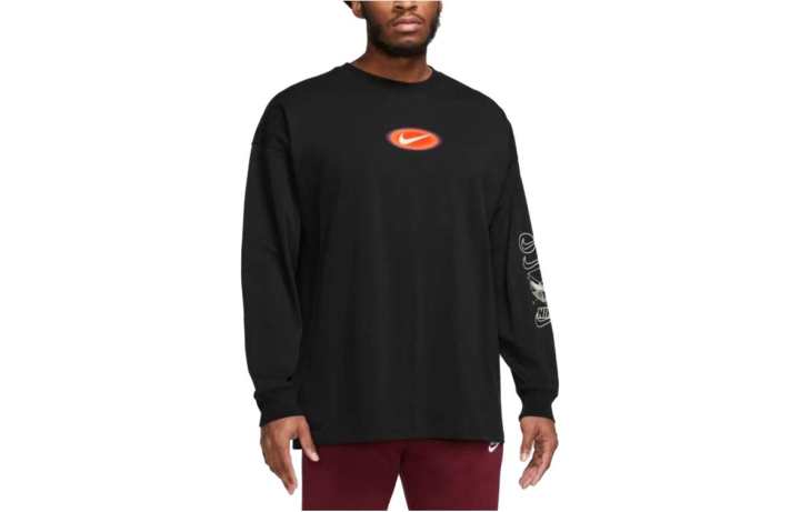 Nike Nike Sweatshirts Men's Black Crew Neck Moderate Regular