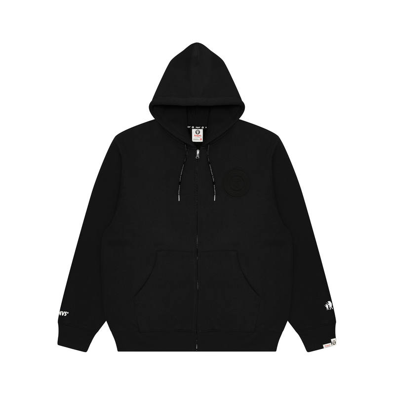 Aape By *A Bathing APE® Logo embossed Zip up Hoodie