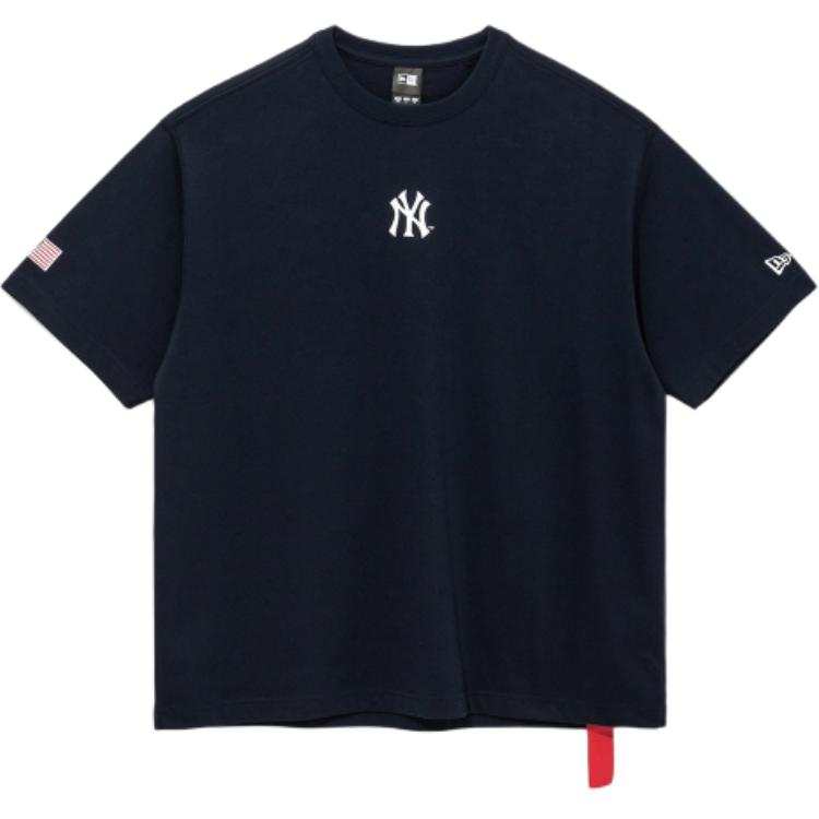 New Era T Shirts Men's Blue Crew Neck Moderate