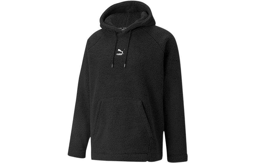PUMA PUMA Sweatshirts Men's Black Hooded Thickened Regular
