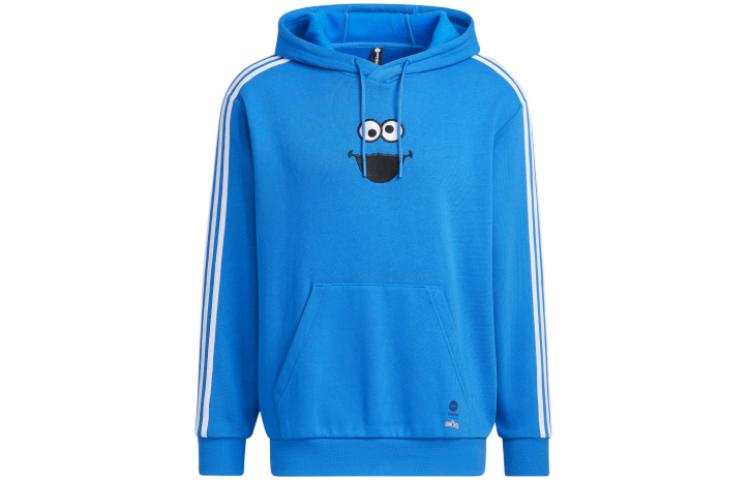 Adidas Neo Sesame Street Co branded Collection U Ss Hdy Bird Sweatshirt Unisex Blue