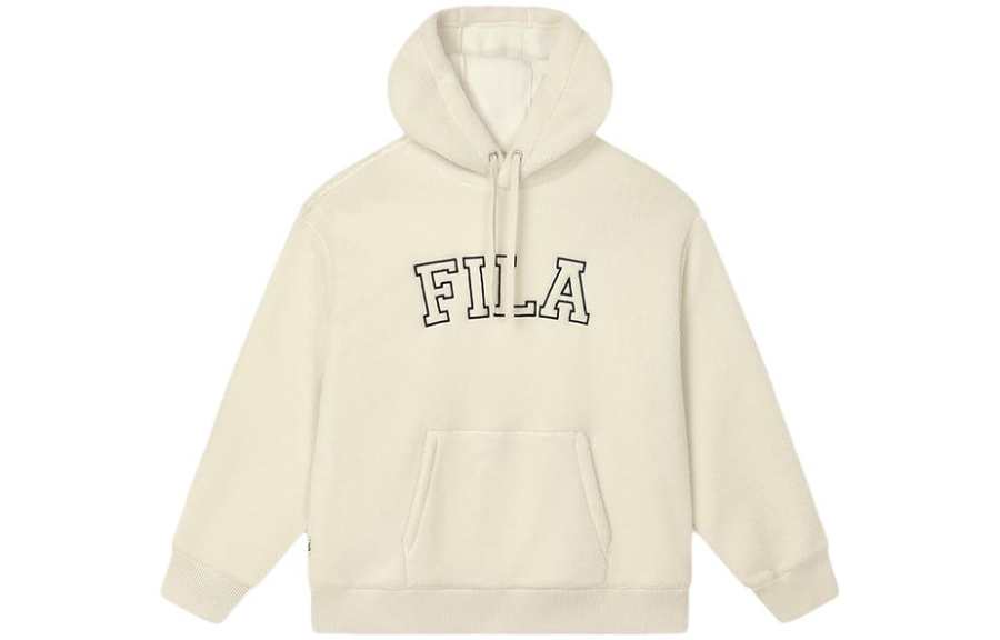 FILA Sweatshirts Unisex Ivory Hooded Moderate Regular