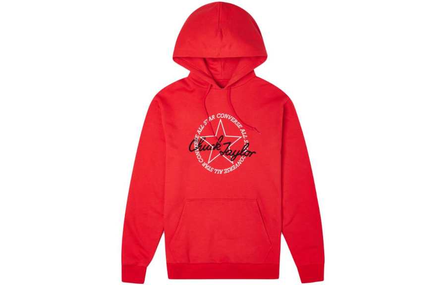 Converse Converse Sweatshirts Men's Red Hooded Moderate Regular