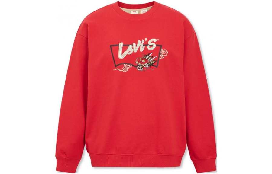 Levis Levis Sweatshirts Men's Red Crew Neck Moderate Other