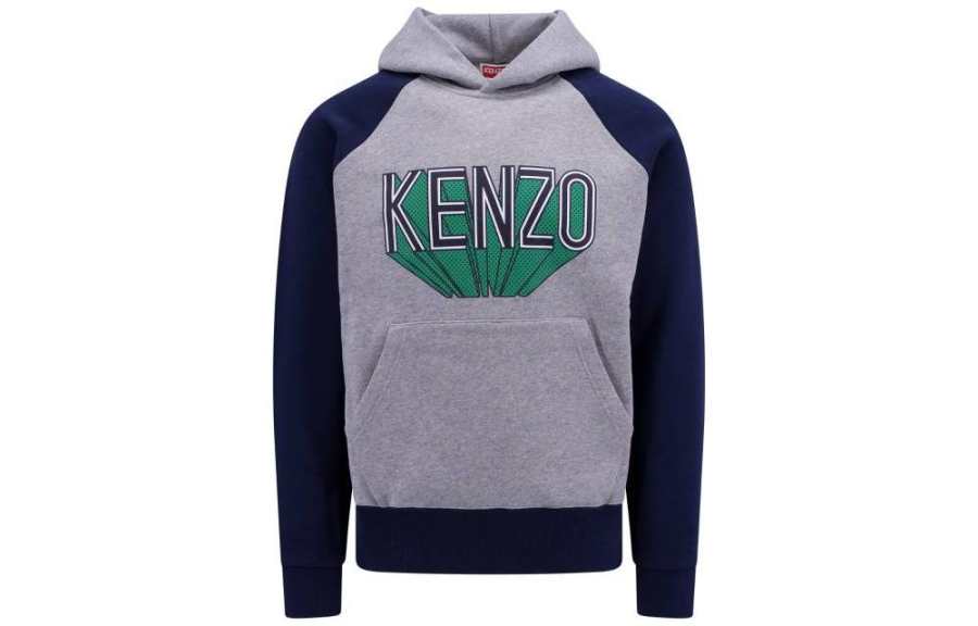 KENZO 【Previous Season】logo-print cotton jersey hoodie