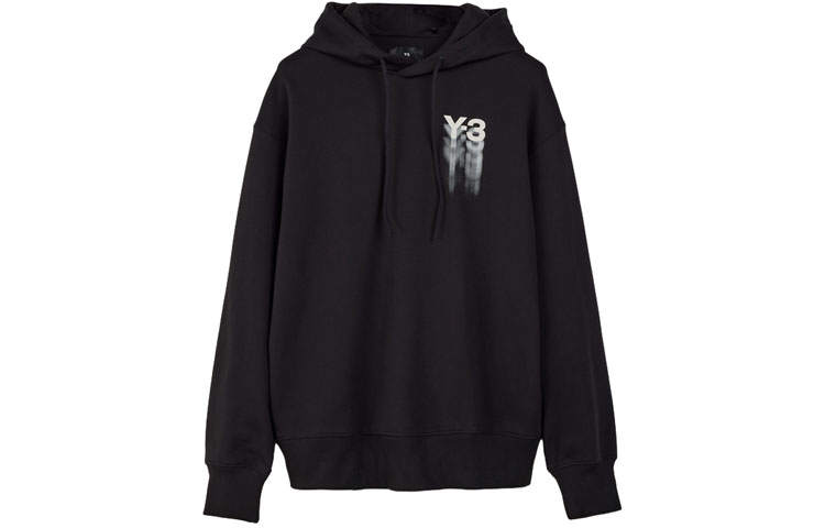 Y-3 logo-print cotton hoodie