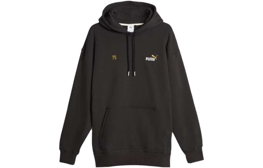 Puma logo-embroidered graphic hoodie